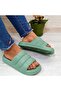 406 Mint Green Lightweight Comfortable Daily Pool Beach Women's Slippers - 2
