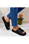 406 Black Lightweight Comfortable Daily Pool Beach Women's Slippers - 3