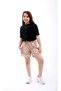 Girl's Shorts with Metal Accessories and Floral Pattern - 6