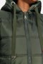 Khaki Hooded Water Repellent Long Puffer Vest TWOAW24YE00017 - 5