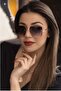 Unisex Women Men UV400 Protected Black Crystal Gold Square Rectangular New Season Sunglasses - 2