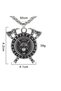 Wolf & Ax Medallion Back & Freki Runic Inscription Odin Fenrir 316L Steel Men's Necklace - 5