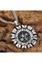 Nordic Yggdrasil Scandinavian 316L Steel Men's Necklace with Tree of Life Runic Symbol - 2
