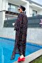 Remsa Hijab Swimsuit with Single Kaftan Kimono Pareo Leaf Theme RP004B Zeynep - 6