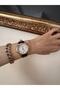 Retro Women's Wristwatch Rose Gold Vintage Style with Leather Strap - 3