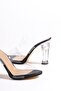 Women's Transparent Banded High Heel Shoes - 5