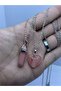 Natural Strawberry Quartz Heart and Nail Model Necklace