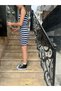 Women's Crochet Striped Summer Saran Knitwear Dress - 3