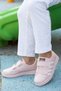 Children's Unisex Pink White 4 Band Velcro Comfortable Breathable Daily Stylish Sports Shoes Sneaker