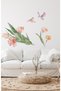 Watercolor Soft Spring Flowers and Birds Decorative Wall Sticker - 4