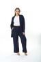 WOMEN'S LARGE SIZE LYcra VISKOSE PANT CARDIGAN NAVY BLUE SET - 4