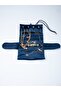 Jewelry Organizer Foldable Roll Jewelry Case Travel Case (Blue) - 3