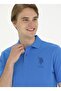 US Polo Assn.- Cobalt Blue Polo Neck Men's T-Shirt JAMA - 2