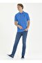 US Polo Assn.- Cobalt Blue Polo Neck Men's T-Shirt JAMA - 4
