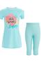 BirolGaye Adasea Bunty Turquoise Short Sleeve Kids Hijab Swimsuit
