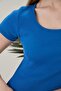 Women's Fitted/Fitted Crew Neck Ribbed Short Sleeve Dress - 7