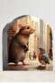Children's Baby Room Baseboard Wall Sticker with Mouse Hole City Design - 5
