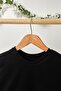 Boy's 100% Cotton Combed Oversize Black T-shirt Soft Tile Bandana 2-Piece Set Trend Seri2 - 7