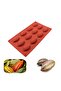 Walnut 12-Piece Cake & Chocolate Silicone Mold GT121