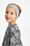 Boy's 100% Cotton Combed Oversize Gray Patterned T-Shirt Soft Gray Bandana SET OF 2 Series 5 - 3