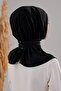 Women's Hijab Practical Sandy Scarf with Snap Fasteners Ready Sea Pool Compatible Shawl Black - 7