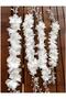 White Chiffon Flower Bridal Crown 6 Petals Pearl Bridal Crown - 4