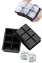 Practical 6-Piece Silicone Square Ice Mold| 6 Pieces Silicone Square Ice Mold| Presentation Ice Kupkare.ice cooler Gray