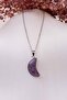 Moon Amethyst Stone Necklace