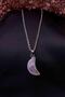 Moon Pink Quartz Stone Necklace