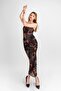 التعادل صبغ منقوشة مشد حمالة فستان ميدي