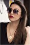 Unisex Women Men UV400 Protected Black Crystal Gold Square Rectangular New Season Sunglasses