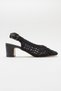 LOPA Black Knitted Women's Heeled Shoes - 7