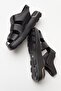 BELİV Black Skin Genuine Leather Women's Sandals - 4
