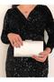 Satin Mother of Pearl Evening Dress Bag