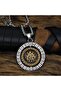 Valknut Thor Rotating Medallion with Runic Symbol Odin Double Sided 316L Steel Men's Necklace - 2