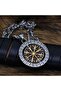 Valknut Thor Rotating Medallion with Runic Symbol Odin Double Sided 316L Steel Men's Necklace - 3