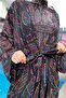 Remsa Hijab Swimsuit with Single Kaftan Kimono Pareo Leaf Theme RP004B Zeynep - 4