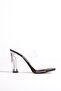 Women's Transparent Banded High Heel Shoes - 4