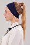 Magic Adhesive Non-Slip Bandana Sports Bonnet Navy Blue