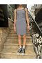 Young Camisole Thin Strap Striped Summer Saran Knitwear Dress - 2