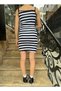 Women's Crochet Striped Summer Saran Knitwear Dress - 7