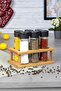 Rena 6-Piece Spice Rack Set, 6-Piece Spice Rack Set with Wooden Stand