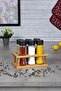 Rena 6-Piece Spice Rack Set, 6-Piece Spice Rack Set with Wooden Stand - 2