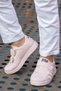 Children's Unisex Pink White 4 Band Velcro Comfortable Breathable Daily Stylish Sports Shoes Sneaker - 5