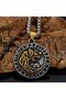 Scandinavian Mythology Geri & Freki Viking Double Sided Runic Inscription 316l Necklace