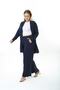 WOMEN'S LARGE SIZE LYcra VISKOSE PANT CARDIGAN NAVY BLUE SET - 5