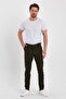 Men's Khaki Chino Pants Slim Fit Cotton Dobby Narrow Leg - 3