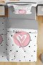 Knotted Pink Heart Patterned Single Baby Kids Bedding Set