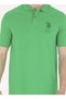 US Polo Assn.Men's Green Polo Neck T-Shirt - JAMA - 6