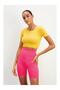 Felolin Model Knitted Seamless Shorts Biker Shorts High Waist Collector Shorts Pink Color